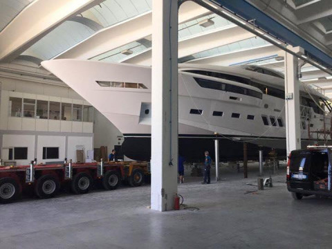 Dreamline 34m pronto a lasciare il cantiere