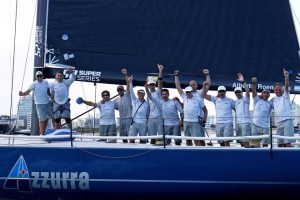 Azzurra vittoriosa, subito dopo aver tagliato il traguardo, foto Max Ranchi