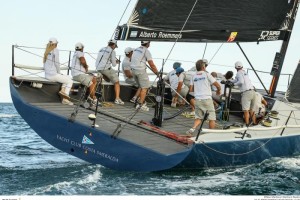 Azzurra nella regata vinta ieri mattina alla Miami Royal Cup