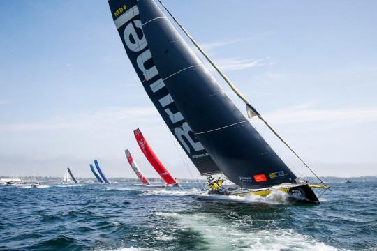VOR Leg 9, from Newport to Cardiff, start day. 20 May, 2018.
