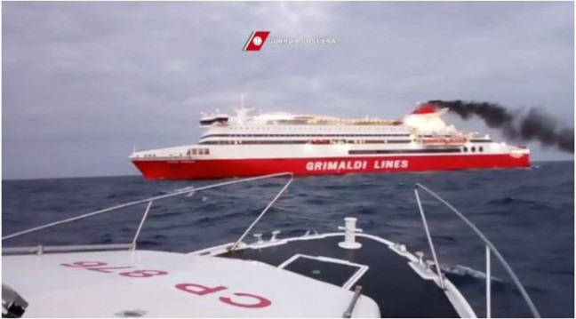 Guardia Costiera: Incendio a bordo nave m/n Cruise Ausonia