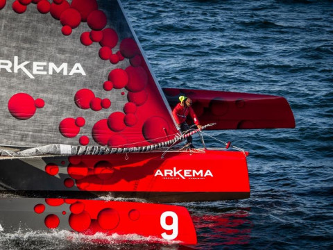 French skipper, Lalou Roucayrol on board Arkema