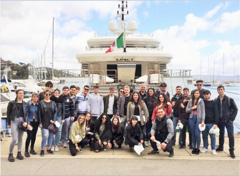 Gli studenti dell'Enogastronomico di Orbetello a bordo di mega yacht a Cala Galera - Porto Ercole