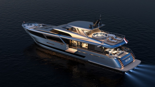 Van der Valk Shipyard: 33-metre Blue Jeans launched