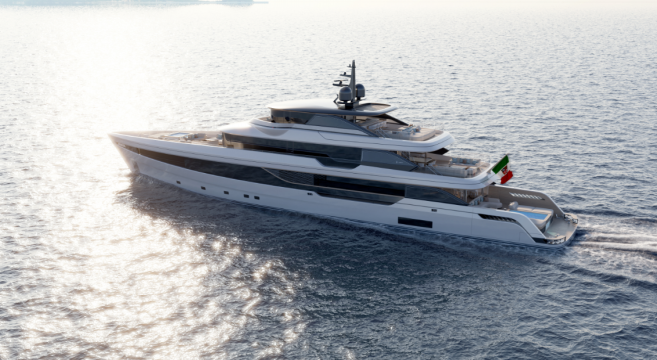 The Italian Sea Group celebra la chiglia del Admiral Panorama 50m