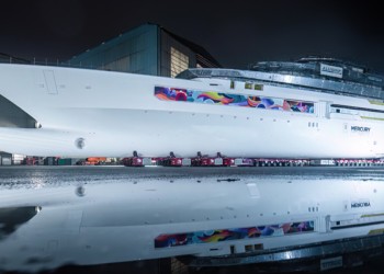 Y726 arrives at Oceanco's outfitting facilities