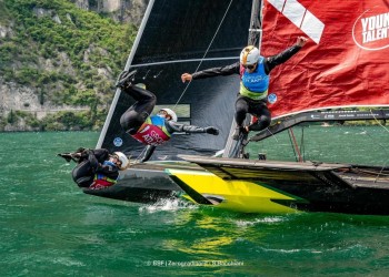 Al Circolo Vela Torbole e' tempo dell'act 1 della 69f Youth Foiling Gold Cup
