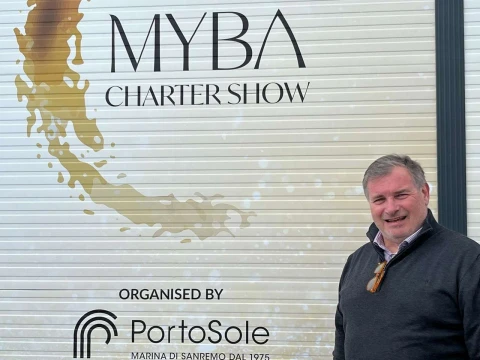 Giorgio Casareto durante il MYBA Charter Show 2025, in svolgimento a Portosole