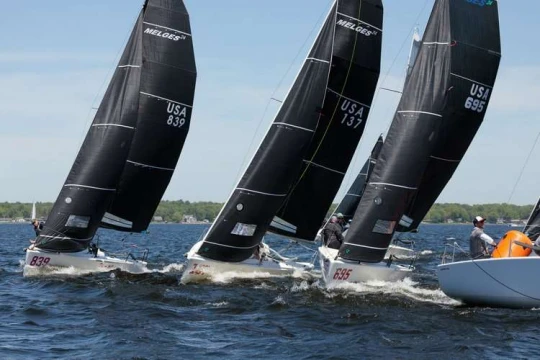 Celebrating 5 years of Quantum Sails as title sponsor for the Melges 24 Great Lakes Cup.
Photo by Bill Crawford / Harbor Pictures