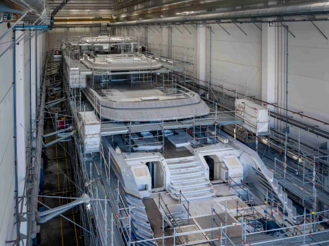 CRN M/Y 145 Project Thunderball, avanzamento costruzione