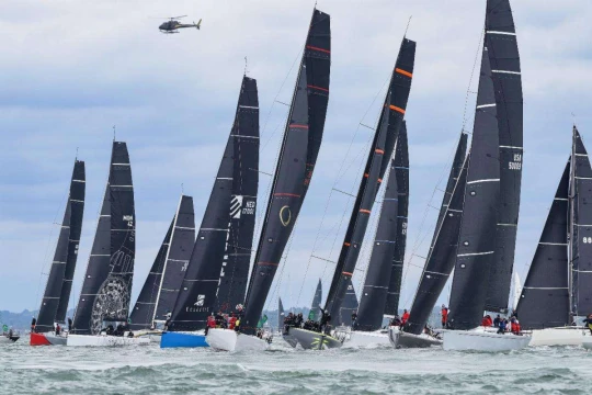 The Admiral's Cup fleet at the start of the Rolex Fastnet Race © Rick Tomlinson/RORC