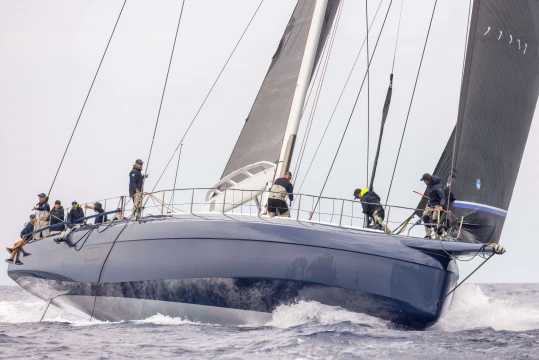 Magic Carpet E relished today's conditions to win comfortably the first coastal race. Photo: IMA/Studio Borlenghi