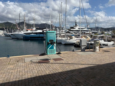 Aqua superPower installs Marine Fast Charger at Marina Genova