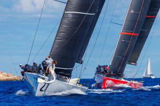 Vayu and Provezza, 52 Super Series - Porto Cervo - Range Rover Sailing Week.

﻿Photo credit: 52 Super Series/Nico Martinez