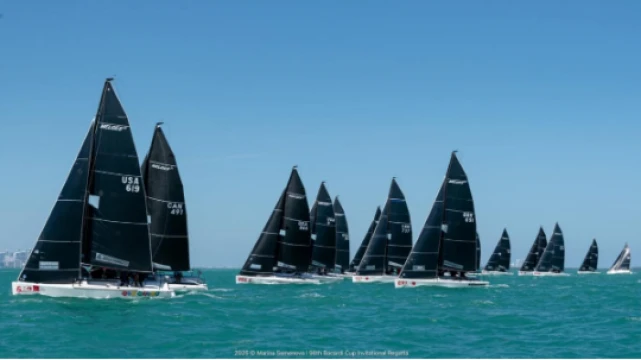 Melges 24 fleet at the Bacardi Cup Invitational Regatta 2025 - Miami, FL, USA © Marina Semenova