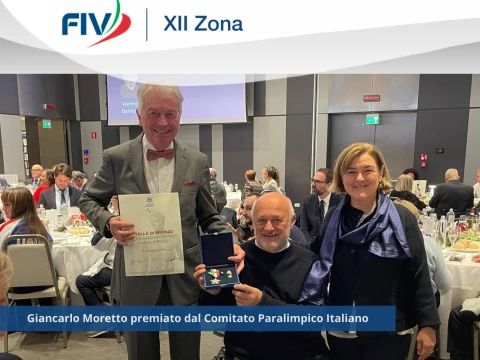 Giancarlo Moretto premiato dal Comitato Paralimpico Italiano Veneto