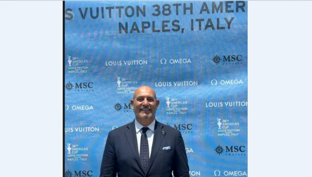 Davide Tizzano alla presentazione dell'America's Cup a Napoli