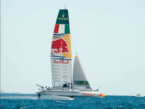 La prima uscita del catamarano Red Bull Italy SailGp Team insieme ad Azimut
(Credit: Red Bull Italy SailGp Team)