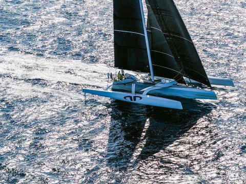 Jason Carroll’s MOD70 Argo takes Multihull Line Honours in the 2026 RORC Transatlantic Race in Antigua © Sailing Energy