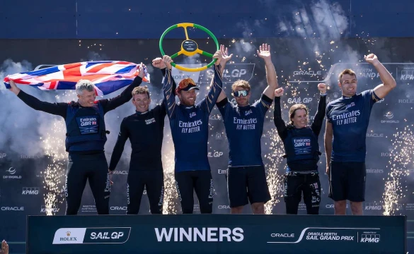 Fletcher rules the waves: sending message to SailGP Fleet with commanding Perth win