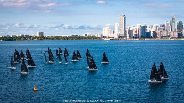 Melges 24 fleet dances across Biscayne Bay