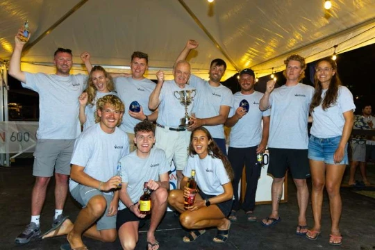Overall victory for the Welsh J/125 Jackknife in the 2026 RORC Nelson's Cup Series © Tim Wright/RORC