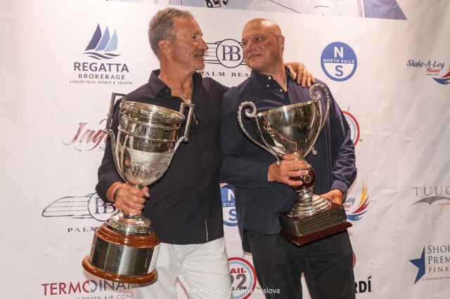 Cayard & Kleen are “on fire” said Scheidt yesterday