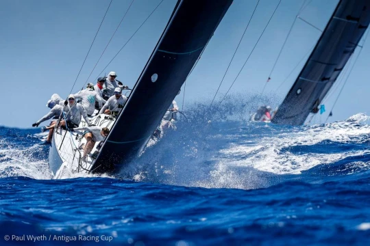 J121 Apollo in CSA 2 enjoys the solid breeze and great racing on the second day at Antigua Racing Cup © Paul Wyeth/Antigua Racing Cup