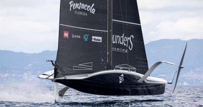 L'AC75 Patriot recentemente acquisito da American Racing Challenger Team USA per l'America's Cup 38