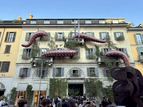 Moncler installation at Corso Como 10 during Milan Design Week