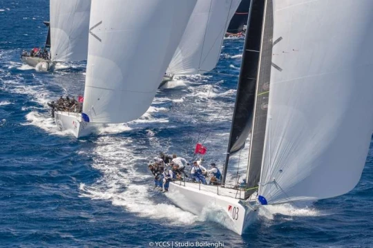 Ino Veritas (num. prua 03) al comando della classifica SC1, Range Rover Sardinia Cup 2026.