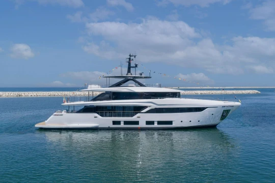 Custom Line Navetta 35, first hull launched in Ancona