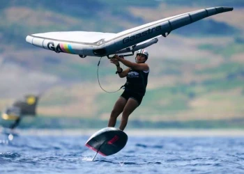 Maddalena Spanu wins silver at the WingFoil Racing Cup in Gizzeria, Calabria