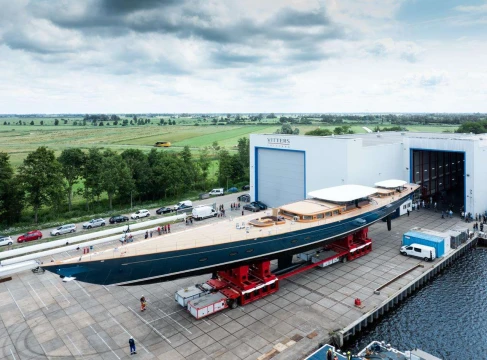 Segelyacht Zero, 68,91 Meter, in Harlingen zu Wasser gelassen- Credit ph. Tom Van Oossanen
