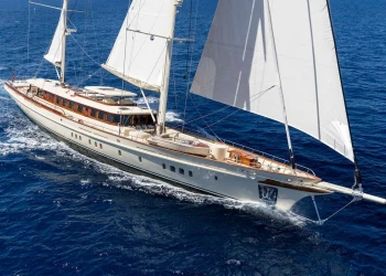 62m Simena superyacht revealed under sail for the first time